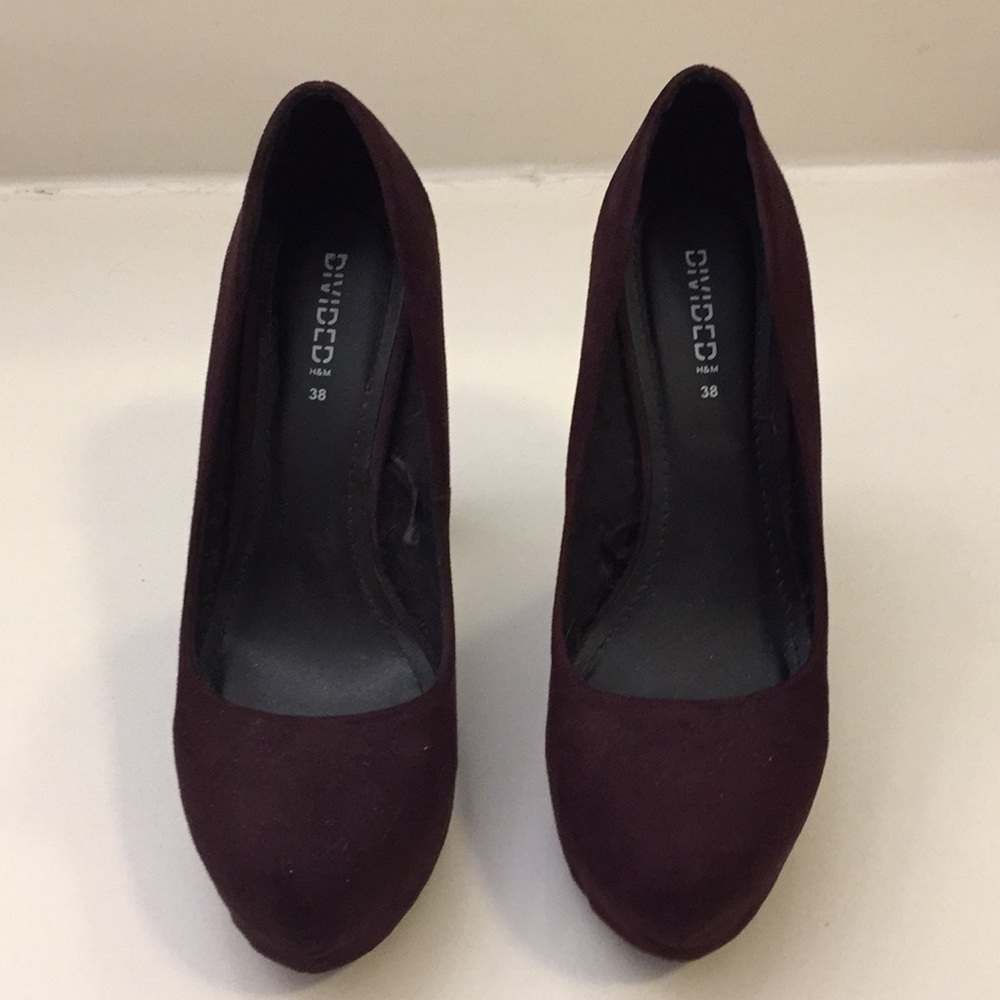 H&M VELVET PURPLE HEELS